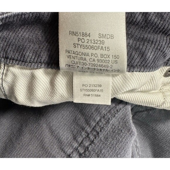 Patagonia Fitted Corduroy Pants Womens 26 Dark Gray Organic Cotton Stretch Jeans - Picture 10 of 10